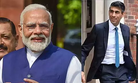 "பிரதமர் மோடியின் அன்பான வார்த்தைகளுக்கு நன்றி" இங்கிலாந்து பிரதமர் ரிஷி சுனக்