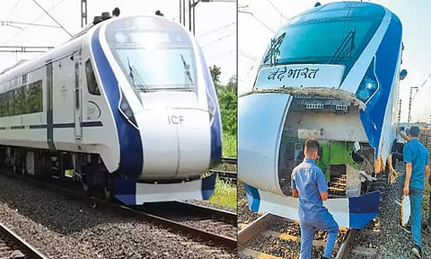 ஒரே மாதத்தில் இது 3-வது முறை: மாடு மீது மோதி விபத்துக்குள்ளானது வந்தே பாரத் ரெயில்