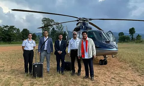 மோசமான வானிலை எதிரொலி: மேகாலயா முதல்-மந்திரியின் ஹெலிகாப்டர் அவசரமாக தரையிறக்கம்
