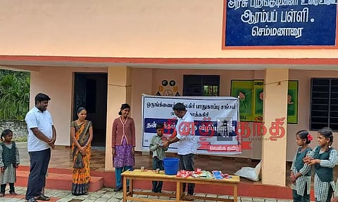 கை கழுவும் முறைகள் குறித்து விழிப்புணர்வு