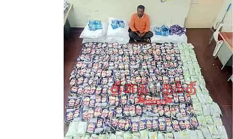 புதுக்கோட்டையில் ரூ.6 லட்சம் புகையிலை பொருட்கள் பறிமுதல்; வாலிபர் கைது