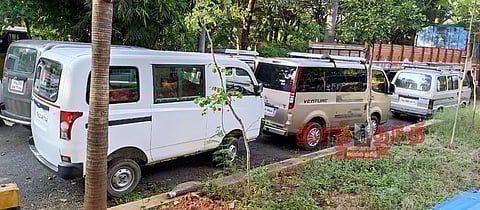 பள்ளி குழந்தைகளை ஏற்றி சென்ற 5 வாகனங்கள் பறிமுதல்