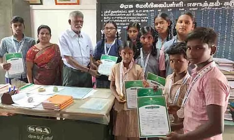 மாநில அளவிலான ஸ்குவாஷ் போட்டிக்கு அரசு பள்ளி மாணவர்கள் தேர்வு