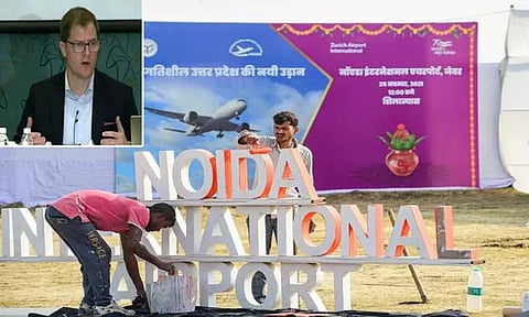 1.20 கோடி பயணிகள் பயன்படுத்தும் வகையில் பிரமாண்டமாக கட்டப்பட்டு வரும் நொய்டா சர்வதேச விமான நிலையம்!