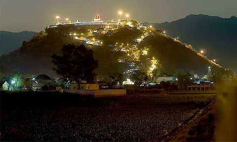 தொடர் மழை: பழனி முருகன் கோவிலுக்கு பக்தர்கள் வருகை குறைவு