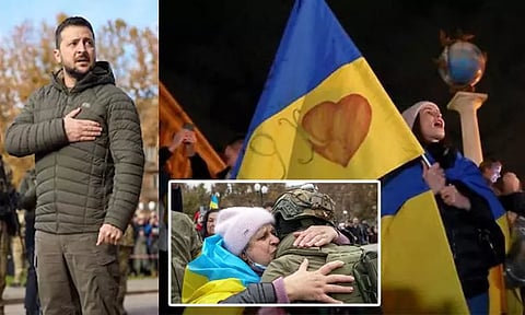 கெர்சனில் இருந்து ரஷிய ராணுவம் வெளியேற்றம் - உக்ரைன் போரின் முடிவு ஆரம்பமாகிவிட்டது: அதிபர் ஜெலென்ஸ்கி