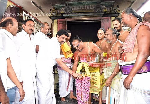 நாமக்கல் ஆஞ்சநேயர் கோவிலில் ரூ.33.31 லட்சத்தில் திருப்பணிகள் தொடக்கம் எம்.பி.க்கள், எம்.எல்.ஏ. பங்கேற்பு