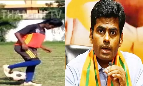 தவறான சிகிச்சை வழங்கியதால் கால்பந்து வீராங்கனை உயிரிழந்த செய்தி அதிர்ச்சி அளிக்கிறது - அண்ணாமலை