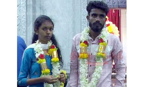 காதல் ஜோடி போலீஸ் நிலையத்தில் தஞ்சம்