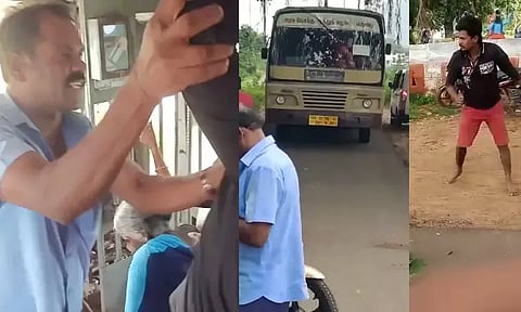 நடுரோட்டில் அரசு பஸ்சை வழிமறித்து தகராறு போதை ஆசாமி கைது