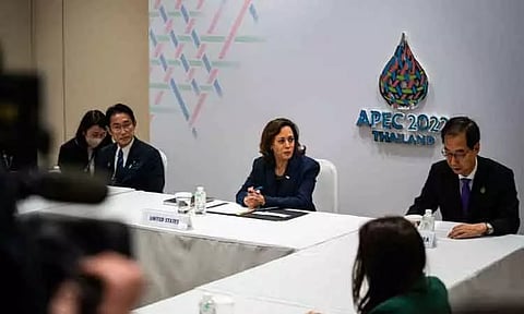 வடகொரியா ஏவுகணை விவகாரம்: 5 நாடுகளின் தலைவர்களுடன் அமெரிக்க துணை ஜனாதிபதி கமலா ஹாரிஸ் அவசர ஆலோசனை