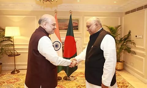 வங்காளதேச மந்திரியுடன் அமித்ஷா சந்திப்பு..!!