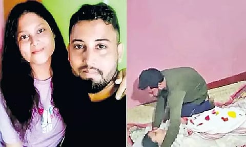 உயிரிழந்த காதலியுடன் திருமணம்...! இனி வேறு யாரையும் மணக்க மாட்டேன் என சத்தியம் செய்த காதலன்...!