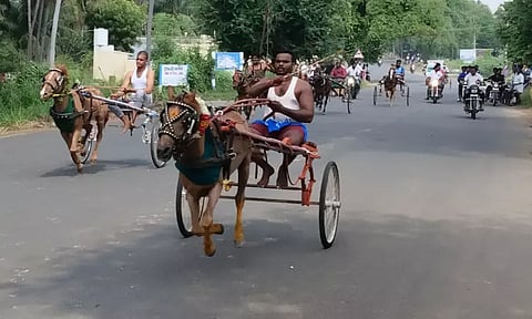 வாங்கலில், குதிரை வண்டி பந்தயம்