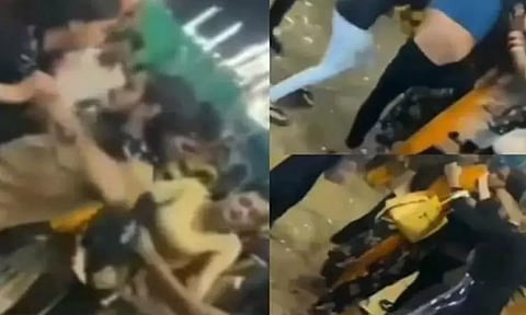 "அவன் என் லவ்வர்" ஒரே இடத்தில் ஒரே நேரத்தில் 5 காதலிகள் ஒரு வாலிபருக்கு கட்டிபுரண்டு சண்டை -வீடியோ