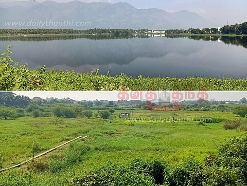 தேனி மீறுசமுத்திரம் கண்மாய் நிரம்பி மறுகால் பாய்ந்தும் தரிசாய் கிடக்கும் விளை நிலங்கள்