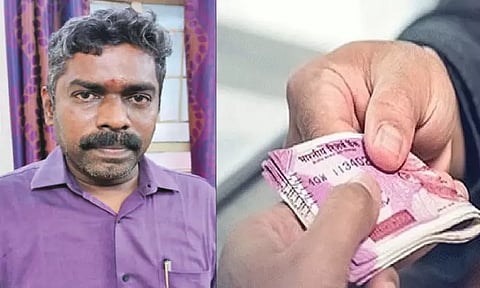 தாம்பரம் துணை கமிஷனர் அலுவலகத்தில் புகார் கொடுக்க வந்தவரிடம் லஞ்சம் வாங்கிய அதிகாரி கைது