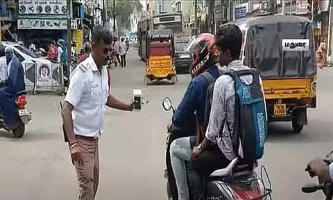 மதுரையில் விதிகளை மீறி நம்பர் பிளேட் பொருத்திய வாகனங்களுக்கு அபராதம் - மாநகர போலீசார் நடவடிக்கை