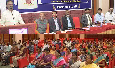 வேலை தரும் படிப்புகளில் மாணவர்களை ஊக்குவிக்க வேண்டும்; திண்டுக்கல் கலெக்டர் விசாகன் பேச்சு