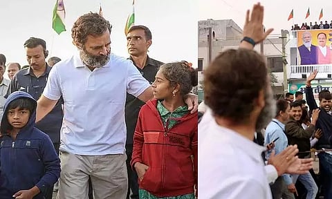 பாஜக அலுவலகத்தில் இருந்த மக்களை நோக்கி ராகுல் காந்தி கையசைத்து ஆரவாரம் செய்த காட்சி வைரல்..!