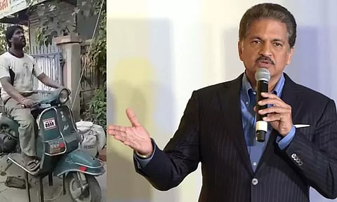 ஸ்கூட்டர் உதவியால் கட்டிட உச்சிக்கு கொண்டு செல்லப்படும் சிமெண்ட் மூட்டைகள்; வீடியோவை பகிர்ந்த ஆனந்த் மகிந்திரா