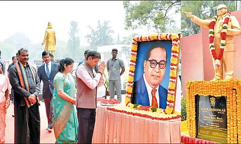 கிண்டி ராஜ்பவனில் அம்பேத்கர் சிலையை திறந்து வைத்தார் கவர்னர் ஆர்.என்.ரவி