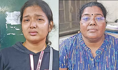 காசோலை கொடுத்து பல லட்சம் கடன் வாங்கி மோசடி - எல்.ஐ.சி.ஏஜெண்ட் மகளுடன் கைது