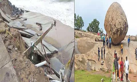 'மாண்டஸ்' புயலில் இருந்து தப்பிய மாமல்லபுரம்