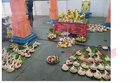 பெரம்பலூர் அய்யப்பன் கோவிலில் 108 வலம்புரி சங்காபிஷேகம்