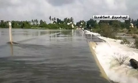 தொடர் கனமழை காரணமாக ஆரணி ஆற்றில் 4-வது முறையாக வெள்ளப்பெருக்கு