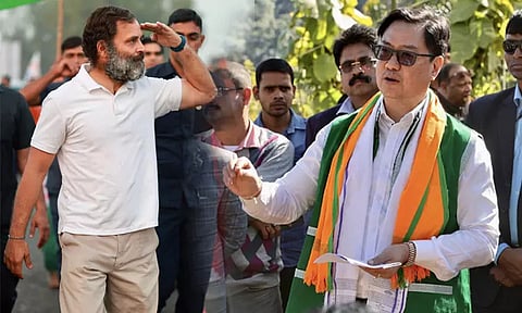 ராகுல்காந்தி நாட்டிற்கு பெரும் அவமானமாக மாறியுள்ளார் - மத்திய சட்ட மந்திரி கடும் விமர்சனம்