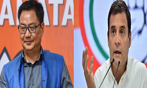 சீன விவகாரத்தில் சர்ச்சை கருத்து: 'ராகுல் காந்தி, நாட்டுக்கே அவமானம்' - மத்திய மந்திரி கிரண் ரிஜிஜூ