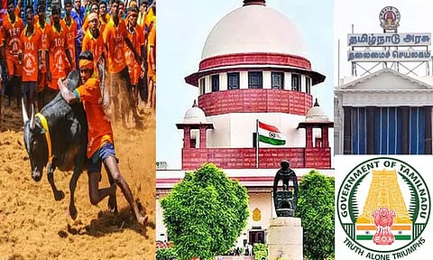 ஜல்லிக்கட்டு வழக்குகளை தள்ளுபடி செய்யுங்கள்; சுப்ரீம் கோர்ட்டில் தமிழக அரசு எழுத்துப்பூர்வ வாதம்