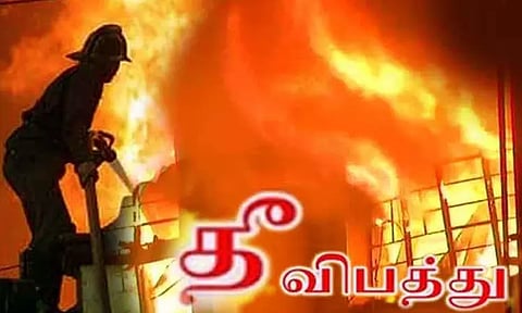 காஞ்சீபுரத்தில் மின்சார வாகனங்கள் பழுது நீக்கும் நிலையத்தில் தீ விபத்து