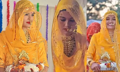 ஒரு வினோத திருமணம்...! கடவுள் விஷ்ணுவை மணந்த பூஜா...!