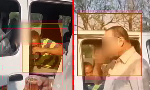 ஆம்புலன்சை சாலையோரம் நிறுத்தி நோயாளிக்கு மதுபானம் கொடுத்து, குடித்த ஓட்டுனர்