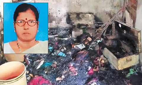 ஆவடி அருகே கியாஸ் சிலிண்டர் வெடித்து மூதாட்டி உடல் கருகி பலி - மேலும் 3 பேர் படுகாயம்