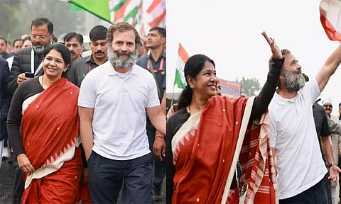 ராகுல் காந்தியின் இந்திய ஒற்றுமை பயணத்தில் திமுக எம்.பி. கனிமொழி பங்கேற்பு!