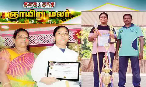 இரட்டை சிலம்பத்தில் அசத்தும் நர்ஸ்