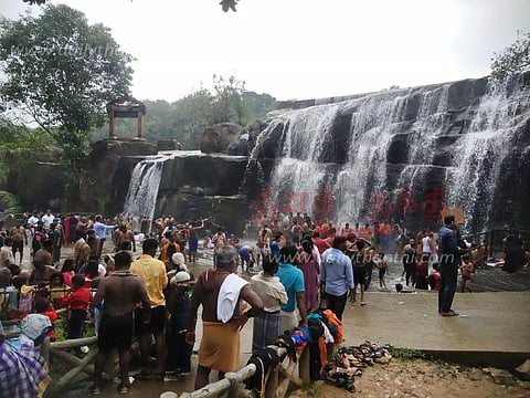 திற்பரப்பில் அலைமோதிய சுற்றுலா பயணிகள் கூட்டம்