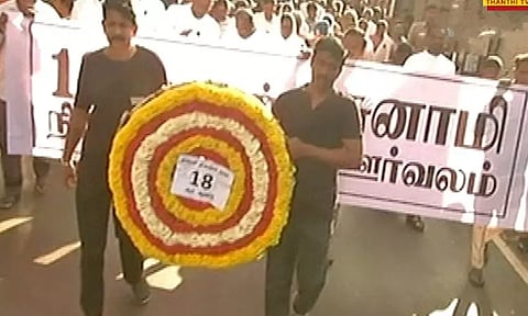தமிழகத்தில் சுனாமி தாக்கிய 18வது நினைவு தினம்: வேளாங்கண்ணியில் மவுன ஊர்வலம்