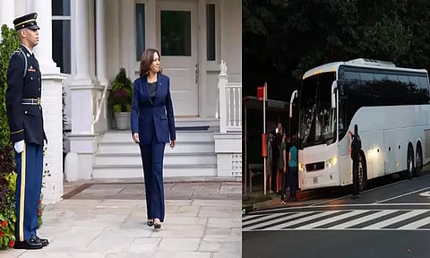 குடியேற்றக் கொள்கைகளுக்கு எதிர்ப்பு: அமெரிக்க துணை ஜனாதிபதி வீட்டின் முன்பு அகதிகளை தங்க வைத்த டெக்சாஸ் கவர்னர்