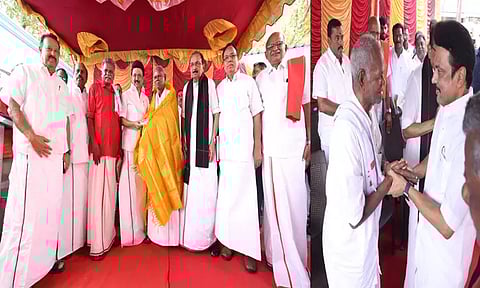 'கொள்கை, லட்சியத்துக்கு இலக்கணமாக திகழ்ந்து வருபவர் ஆர்.நல்லகண்ணு; முதல்-அமைச்சர் மு.க.ஸ்டாலின் நேரில் பாராட்டு