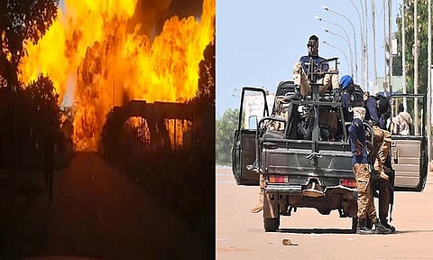 ஆப்பிரிக்க நாட்டில் கண்ணிவெடியில் சிக்கி பஸ் வெடித்து 10 பேர் பலி