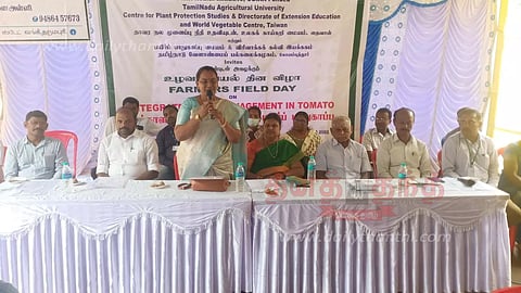 பாப்பாரப்பட்டியில்பயிர் பாதுகாப்பு வயல் விழா