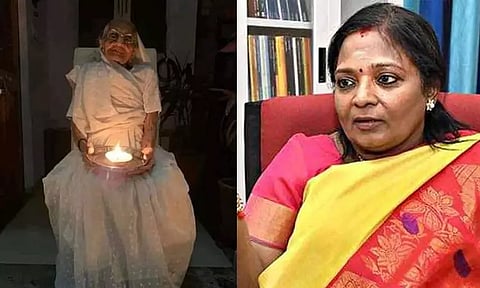 'தளர்வில்லா வலிமையை நம் பிரதமருக்கு அளித்துவந்த அன்னை தீபம் அணைந்து விட்டது' - தமிழிசை இரங்கல்