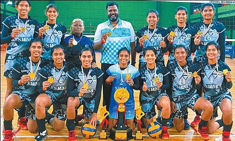 பெண்கள் பல்கலைக்கழக கைப்பந்து போட்டி: எஸ்.ஆர்.எம். அணி 'சாம்பியன்'