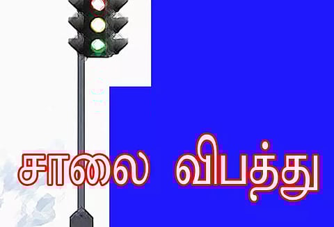 மோட்டார் சைக்கிள் மீது லாரி மோதல்ஊராட்சி மன்ற தலைவியின் மகளுடன் தாத்தா, பேரன் சாவுவிருத்தாசலம் அருகே சோகம்