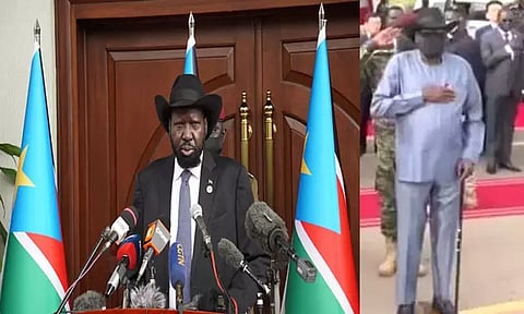 தெற்கு சூடானில் அரசு நிகழ்ச்சியில் ஆடையிலேயே சிறுநீர் கழித்த அதிபர்