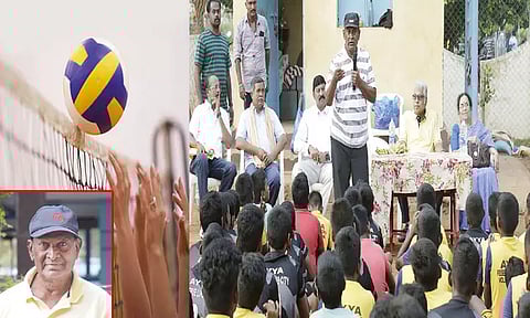 கைப்பந்து விளையாட்டில்.... திறமையான 'ஜூனியர்'களை உருவாக்கும் 'சீனியர்'..!